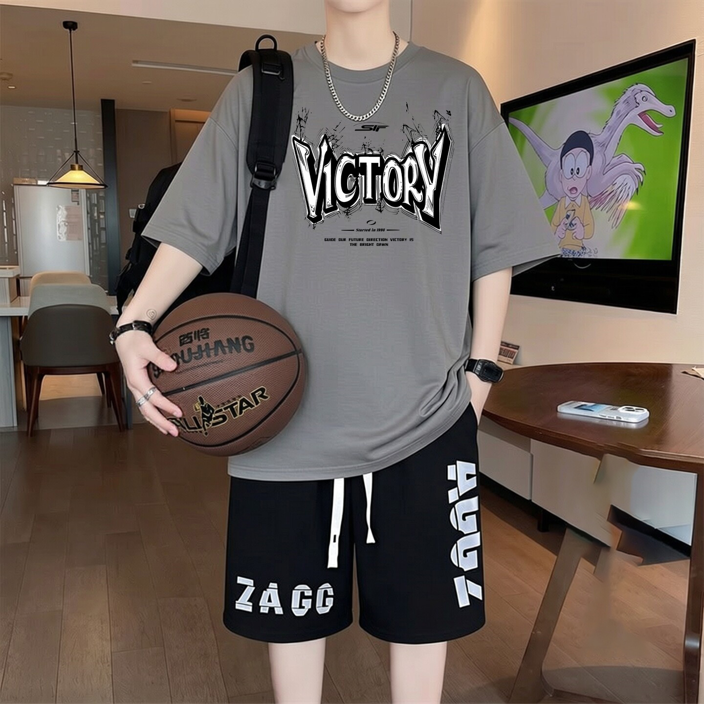 Summer Men T-shirts Sets Youth - Quality Summer Clothing ulasan dan harga