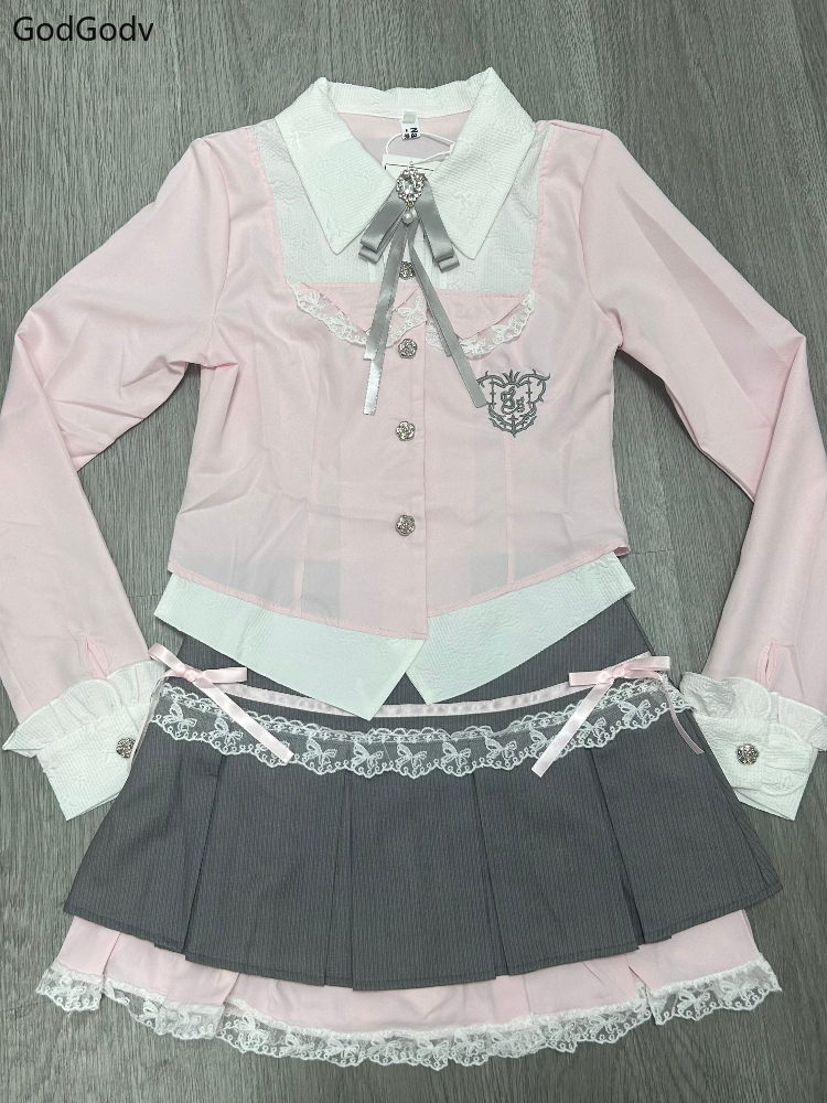 Spring Y2K Princess Outfits Wo - Summer Clothing Model ulasan dan harga
