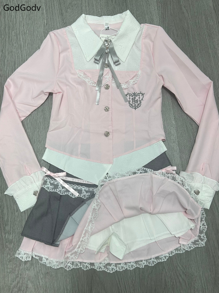 Spring Y2K Princess Outfits Wo - Summer Clothing Model ulasan dan harga